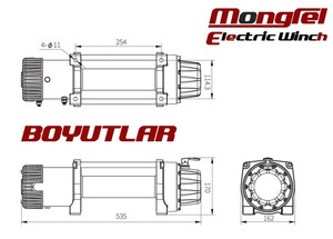  MONGREL 13000 LB Sentetik Halatlı Vinç