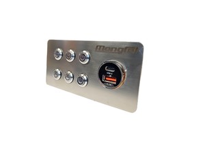  Rock Light Control & USB 12V Panel - 6'lı Rocker Switch PASLANMAZ